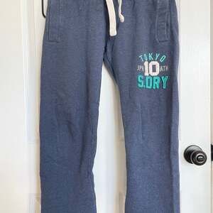 Superdry Athletic Essentials Low Rise Flare Joggers in Mariner Navy Size XS